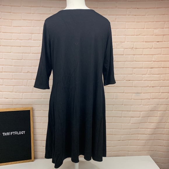 Eileen Fisher Black VISCOSE JERSEY TUNIC - Picture 4 of 8